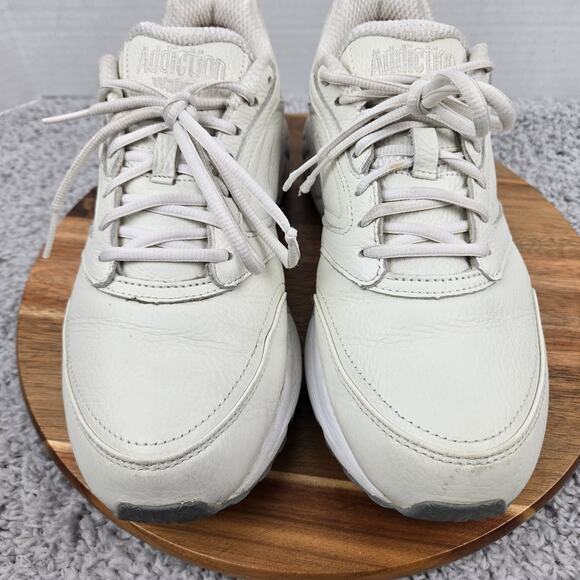 Brooks Mens 10.5D Addiction Walker White Leather Comfort Walking Lace Up Shoe - Picture 6 of 12
